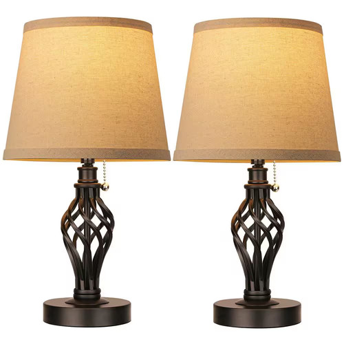 Farmhouse bedside lamps - in.,