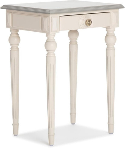 Amos cream gray bedside table - bedside,