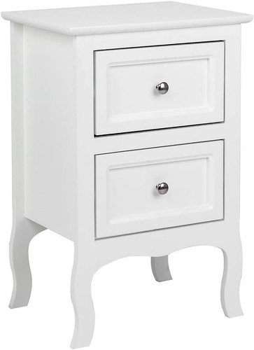 White nightstand with - white, 2