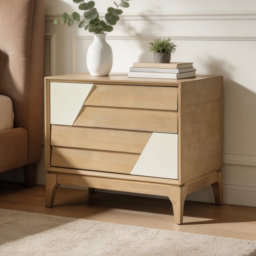 Modern drawer nightstand - modern, 2-drawer
