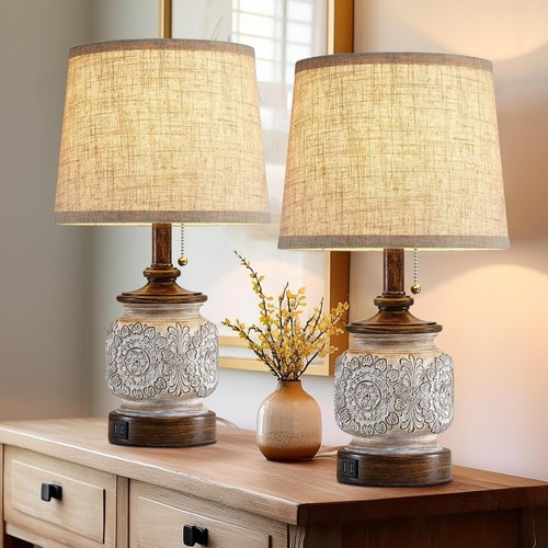 Farmhouse bedside table - 19.5",