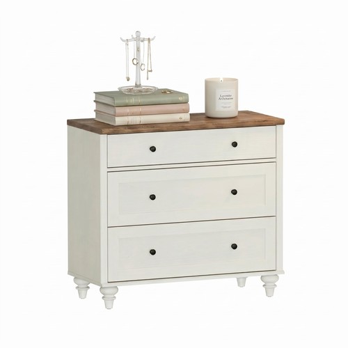 Antique white drawer - antique, 3-drawer