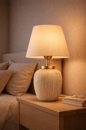 Handmade ceramic table lamp - table,