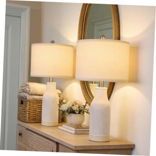 Set cream ceramic bedside - set,