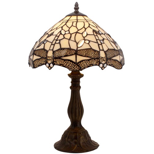 Tiffany lamp cream - cream, stained