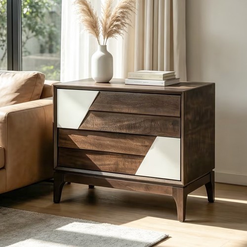 Modern drawer nightstand - modern, 2-drawer